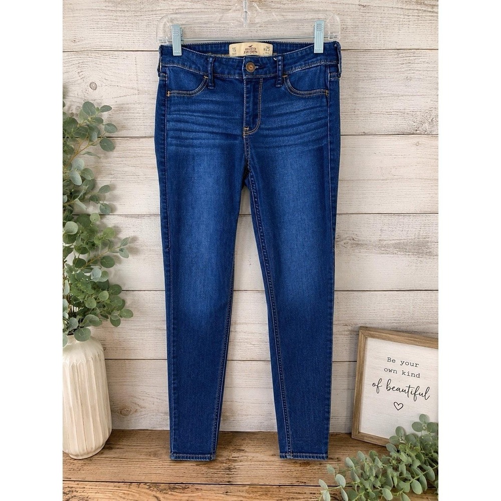 Hollister Jean Legging Womens Size 1S W25 L27 Skinny Stretch Blue Jeans